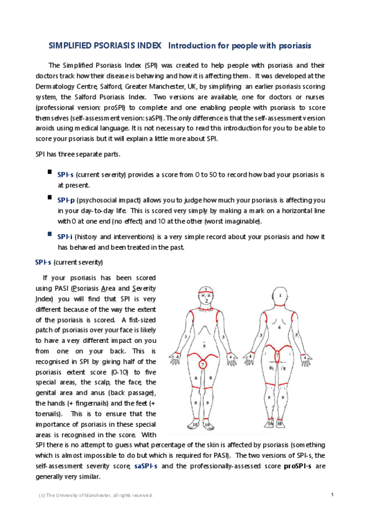 Introduction to SPI for people with psoriasis